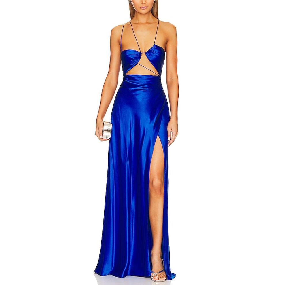 The Sei Asymmetric Blue Cutout Gown Size 2